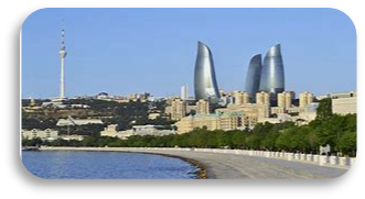 Parc des Martyrs et Flame Towers Bakou